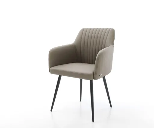 Jídelní židle Greg-Flex pravá kůže tmavě béžová 4-nohá zúžená