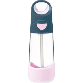 B.Box Bottle with Straw láhev s brčkem Indigo Pink 450 ml