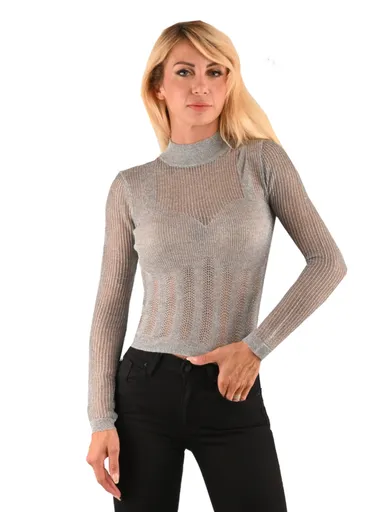 Guess dámský stříbrný svetr W2GR35Z2Z90 XS