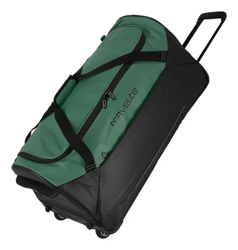 Cestovní taška na kolečkách Travelite Basics Trolley Travel Bag Black/green