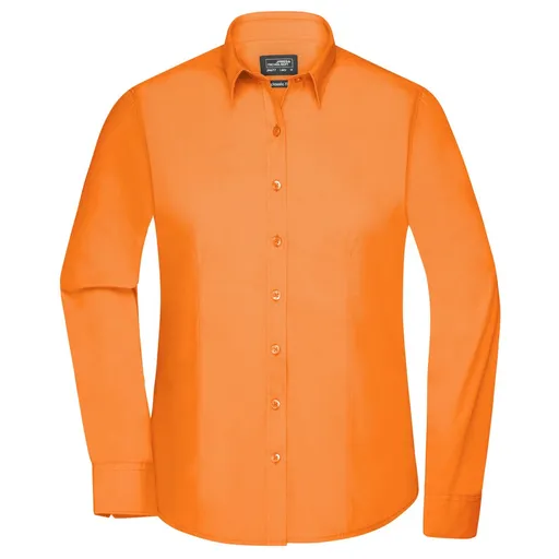 James & Nicholson (Daiber) Dámská košile s dlouhým rukávem JN677 - Oranžová | M