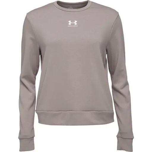 Under Armour RIVAL TERRY CREW Dámská mikina, šedá, velikost L