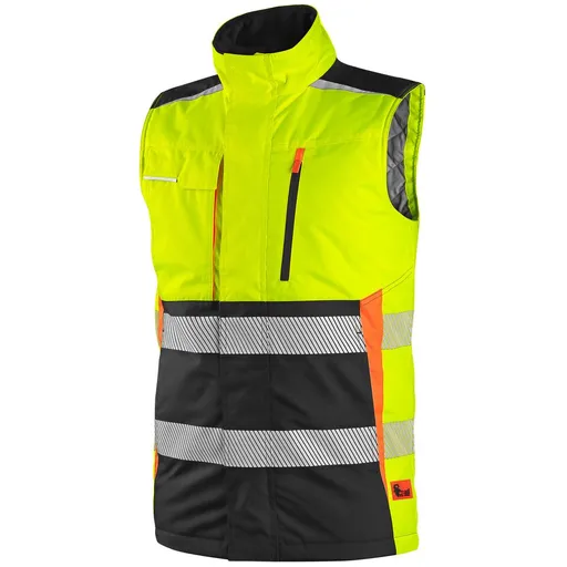 Canis (CXS) Zateplená reflexní pracovní vesta CXS BENSON - Žlutá / černá | 3XL