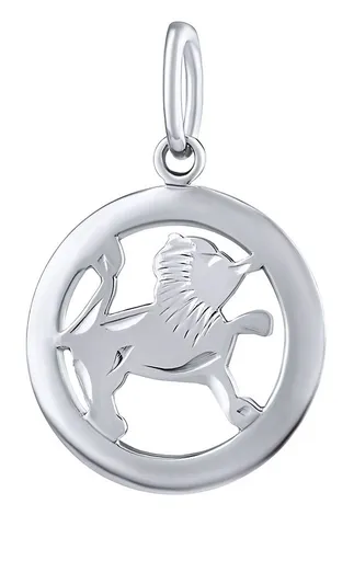 Silvego Stříbrný přívěsek znamení zvěrokruhu Lev - kulatý SILVEGOB10283S08