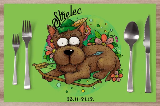 Prostírání Psí znamení – střelec