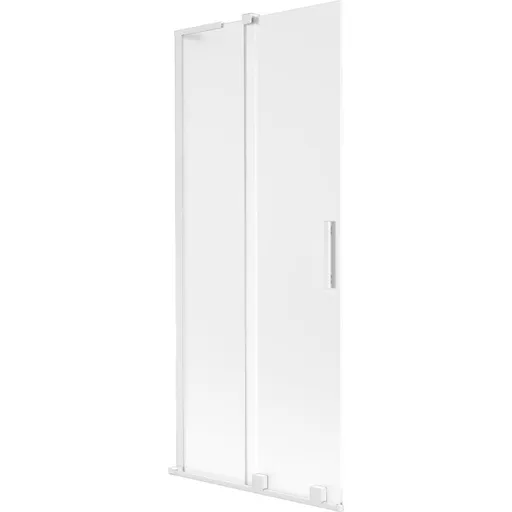 MEXEN/S Velar L dvoukřídlá posuvná vanová zástěna 85 x 150, dekor, bílá 896-085-003-31-20