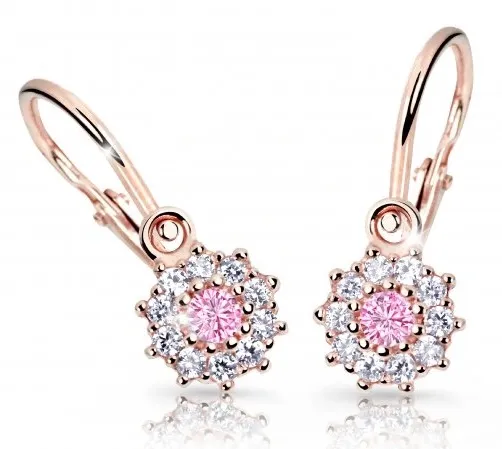 Cutie Jewellery Dětské náušnice z růžového zlata C2749-10-X-4 růžová