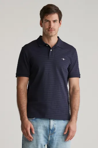 POLOKOŠILE GANT TEXTURE STRIPE POLO EVENING BLUE