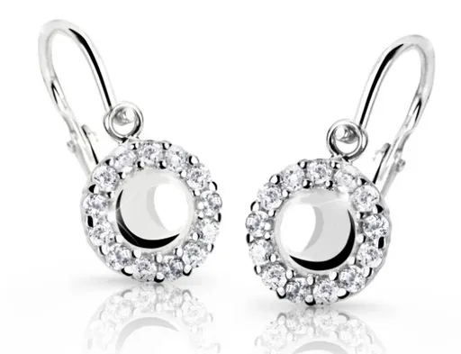 Cutie Diamonds Blyštivé dětské náušnice z bílého zlata s brilianty DC2750-10-10-X-2