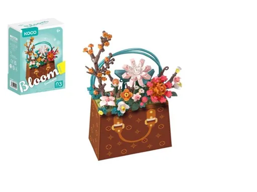 Stavebnice mini KOCO Květina v kabelce 267ks