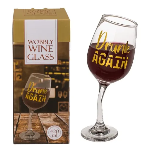 Sklenice na víno Drunk Again