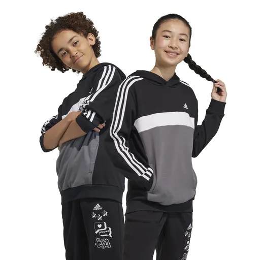 adidas Tiberio 3-Stripes Colorblock Fleece Hoodie Kids 128