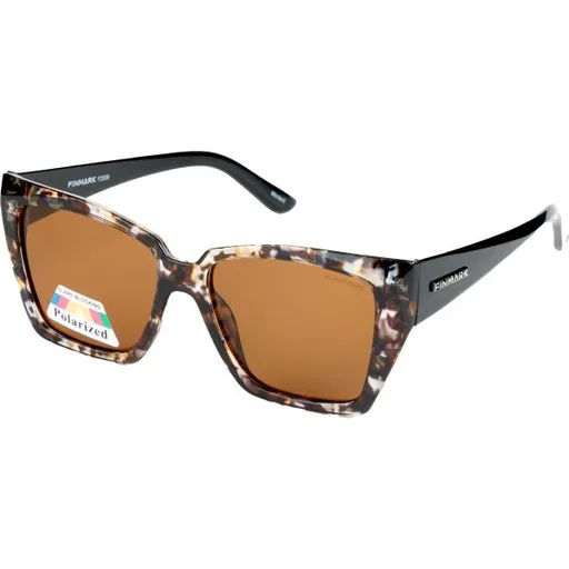 Finmark POLARIZED SUNGLASSES Sluneční brýle s polarizačními čočkami, hnědá, velikost