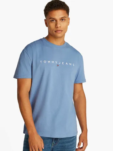 Tommy Jeans pánské modré tričko DM0DM20744 XXL