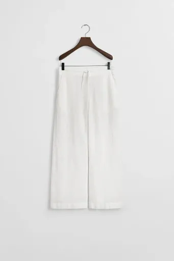 KALHOTY GANT PULL ON COTTON LINEN PANTS WHITE