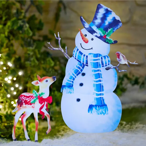 Dekorace  Sněhulák s kolouškem