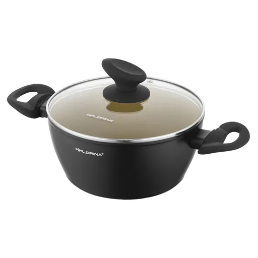 Florina Hliníkový hrnec s poklicí AmVeganby Mateusz Gessler, 20 cm, 2,1 l, pr. 20 cm