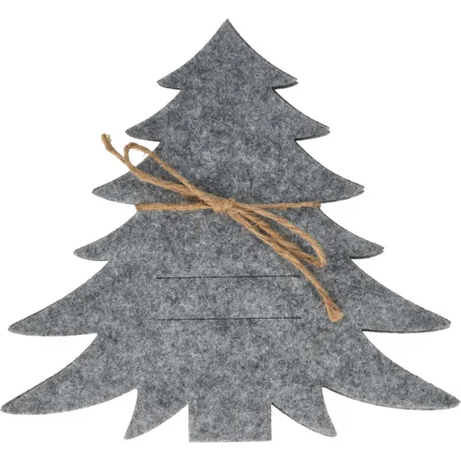 Kapsa na příbory X-Mas Tree šedá, sada 4 ks