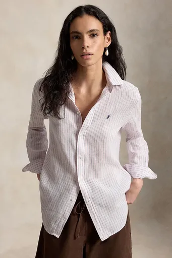 Lněná košile Polo Ralph Lauren