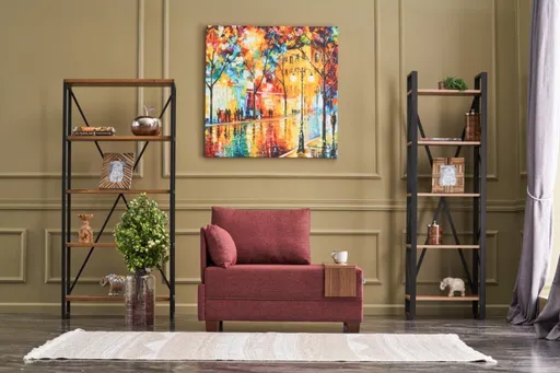 Křeslo / Jednomístná pohovka Fly Left - Claret Red