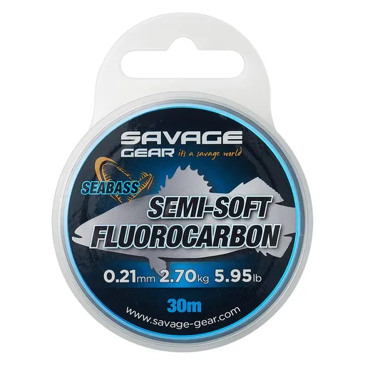 Savage Gear Fluorocarbon Semi-Soft Fluorocarbon Seabass 30m,Savage Gear Fluorocarbon Semi-Soft Fluorocarbon Seabass 30m