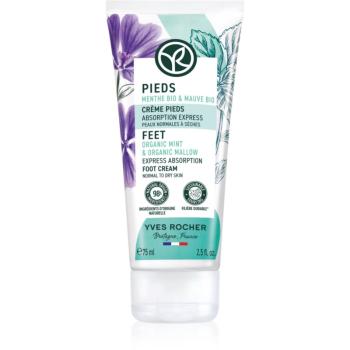 Yves Rocher Pieds vyživující krém na nohy Organic Mint & Organic Mallow 75 ml