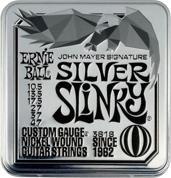 Ernie Ball John Mayer Silver Slinky Nickel Wound Electric Guitar Strings 3 Pack Struny pro elektrickou kytaru