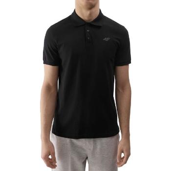 4F POLO SHIRT M Pánské polo tričko, černá, velikost