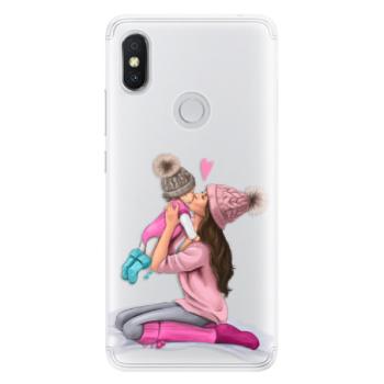 Silikonové pouzdro iSaprio - Kissing Mom - Brunette and Girl - Xiaomi Redmi S2