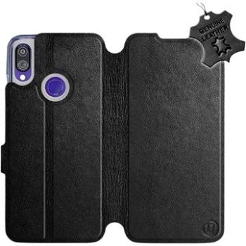 Flip pouzdro na mobil Xiaomi Redmi Note 7 - Černé - kožené - Black Leather (5903226830091)