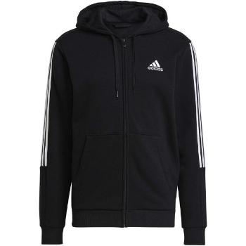 adidas 3-STRIPES FULL-ZIP HOODIE Pánská mikina, černá, velikost