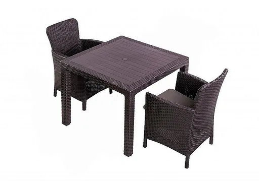 DEOKORK Zahradní ratanová sestava CRAZY MINI 1+2 (hnědá)