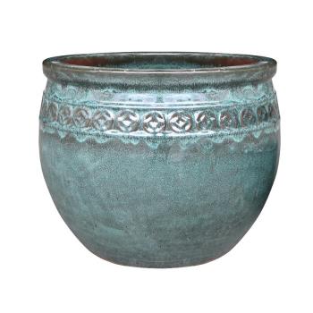 Virágcserép OP18-337 23x23x19 zöld