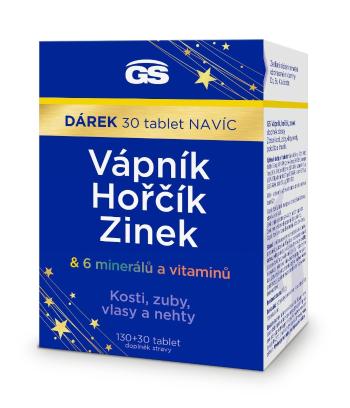 GS Vápník, hořčík, zinek 130+30 tablet