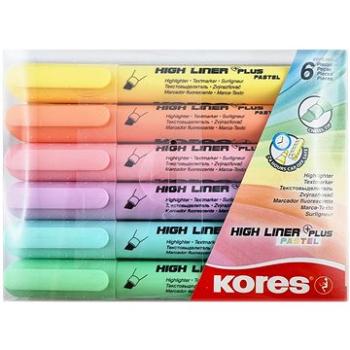 KORES HIGH LINER PLUS PASTEL sada 6 barev (36060)