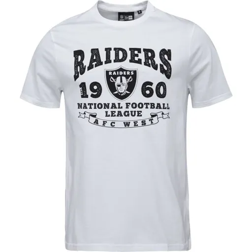 New Era LAS VEGAS RAIDERS NFL STACK ARCH Pánské triko, bílá, velikost