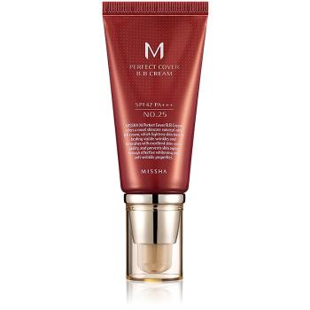 Missha M Perfect Cover BB krém s vysokou UV ochranou odstín No. 25 Warm Beige SPF42/PA+++ 50 ml