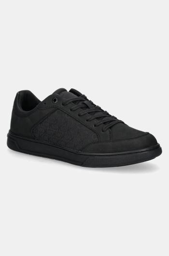 Sneakers boty Calvin Klein LOW TOP LACE UP MONO NB černá barva, HM0HM01663