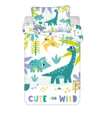 Lenjerie de pat pentru copii Dino "Cute and wild" baby 100x135 cm + 40x60 cm