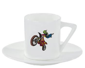 Espresso hrnek s podšálkem 100ml Motorkář