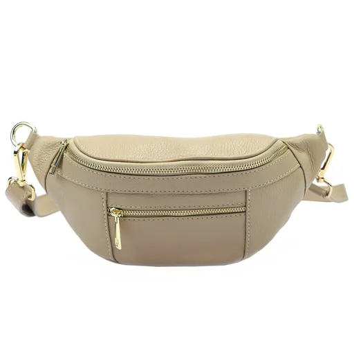 Dámská kožená ledvinka Italia Sabbe - béžová