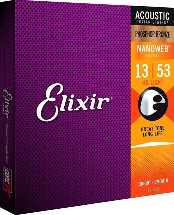 Elixir 16182 Nanoweb 13-53 Struny pro akustickou kytaru