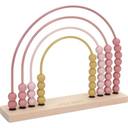 Little Dutch Počítadlo dřevěné duha Pink