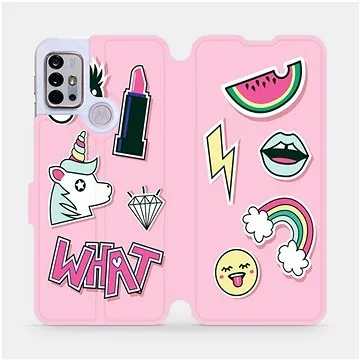 Flipové pouzdro na mobil Motorola Moto G10 - M129S Růžové WHAT (5903516683048)