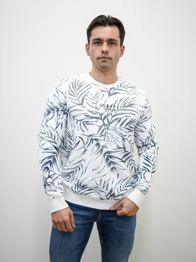 Guess pánská bílá vzorovaná mikina M2GQ25KB6C1 L