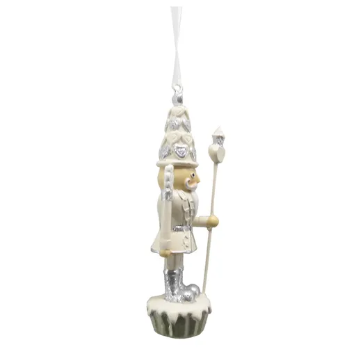 Béžová závěsná dekorace socha Louskáček s muffinky I - 3*3*11 cm Clayre & Eef