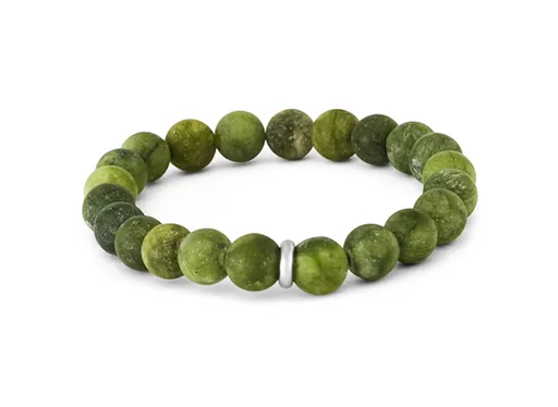 Agato Korálkový náramek z jadeitu MINK134/17
