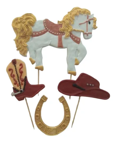 Cukrová dekorace na dort – zápich Koník - K-Decor