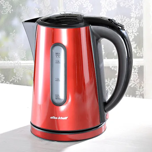 Nerezová rychlovarná konvice, červená