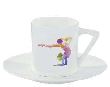 Espresso hrnek s podšálkem 100ml Gymnastika